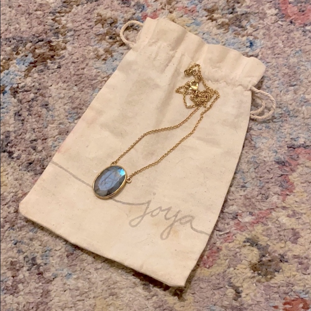 Blue Necklace with Bag